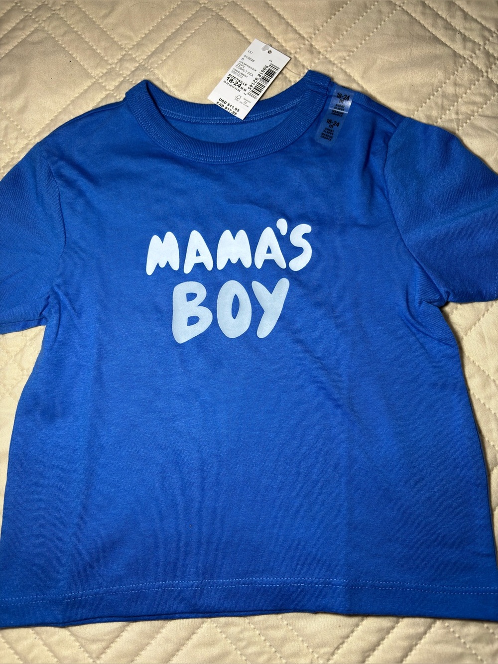 Children's Place 18-24M 'Mama's Boy' Short Sleeve Tee